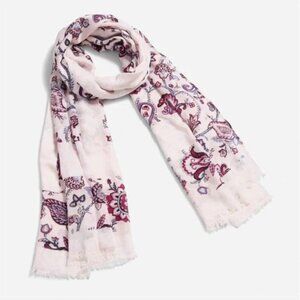 Vera Bradley Soft Fringe Scarf - Felicity Paisley Pink